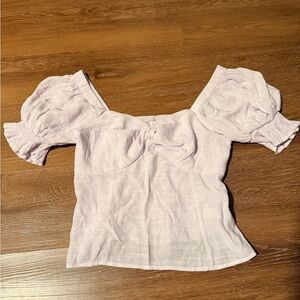 Nine West Light Pink Puff Sleeve Blouse